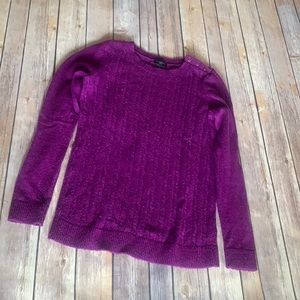 Beautiful purple tweed Talbots sweater